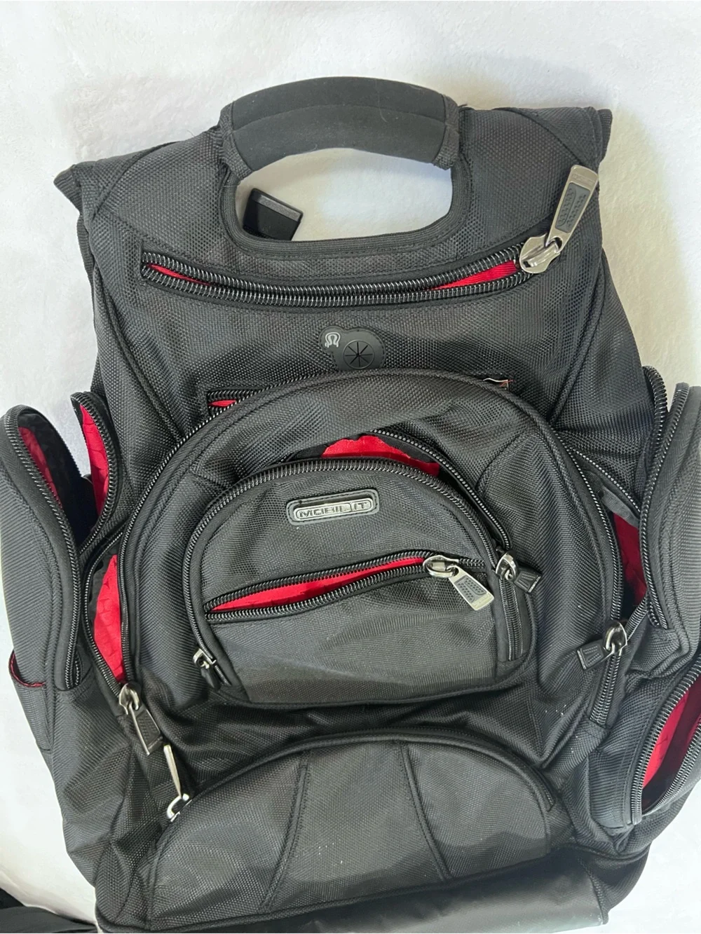 Black Travel & Tech Backpack for Men